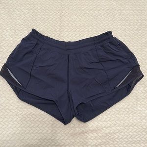 navy blue hotty hot shorts 2.5 inseam